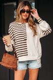 Striped Patchwork Long Sleeve Top