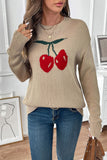 Playful Cherry Knit Sweater