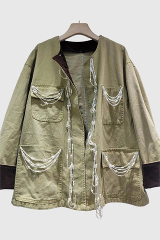 Embellished Pocket Detail Jacket