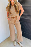 Stripe Tee & Drawstring Pants Set