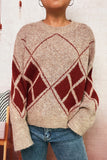 Diamond Pattern Knit Sweater
