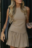 Sleeveless Flare Hem Casual Dress