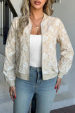 Floral Pattern Bomber Jacket