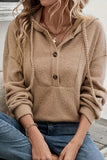 Button-Up Ribbed Hoodie