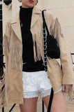 Fringe Suede Jacket with Classic Silhouette