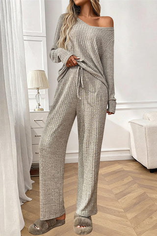 Off-Shoulder Lounge Pants Set