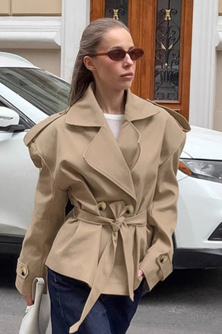 Belted Double-Breasted Jacket