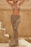 Elegant Bikini Set with Cover-Up Skirt