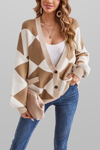 Geometric Patterned Cardigan