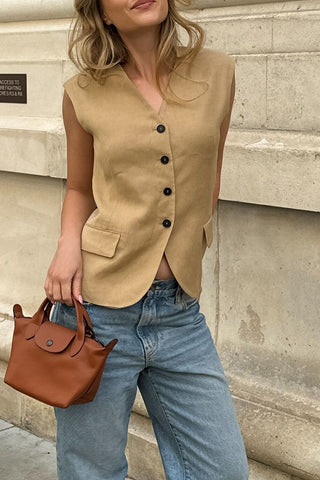 Button-Front Vest