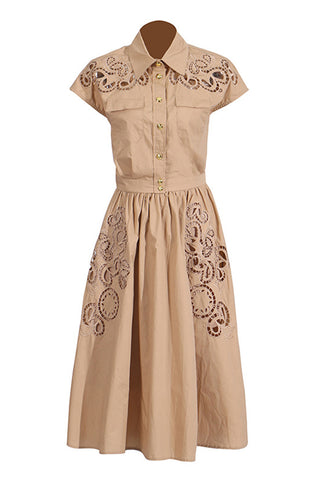 Elegant Eyelet Skirt Set
