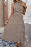 Halter Neck Casual Midi Dress