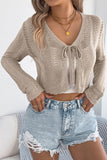 Tie-Front Knit Cardigan
