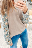 Floral Sleeve Layered Sweatshirt