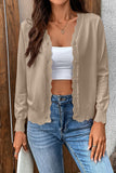 Scalloped Edge Button Cardigan
