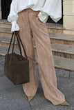 Wide-Leg Corduroy Casual Pants