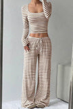 Striped Two-Piece Pant Set