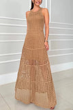 Stylish Crochet Maxi Dress