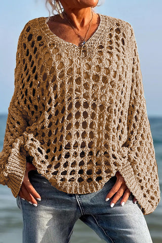 Open-Knit Sweater for Breezy Days