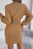 Elegant Knit Cutout Casual Dress