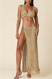 Elegant Crochet Skirt Set