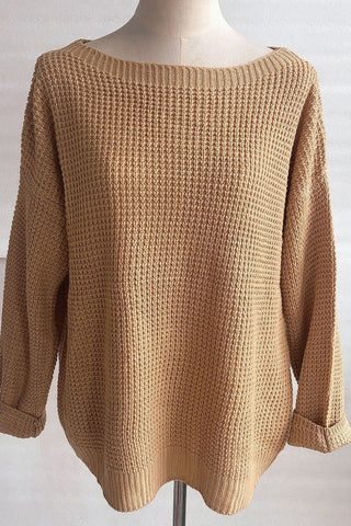 Off-Shoulder Knit Sweater