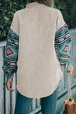 Patterned Button-Up Jacket