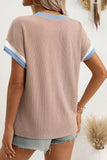 Stylish Short-Sleeve Ribbed T-Shirt