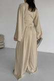 Wide-Sleeve Pants Set