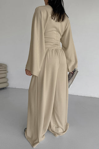 Wide-Sleeve Pants Set