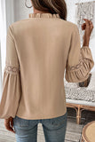 Tie-Neck Pleated Blouse
