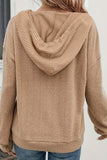 Button-Up Ribbed Hoodie