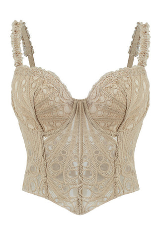 Lace Detail Bustier Top