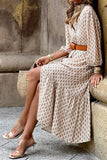 Belted Button-Front Casual Dress