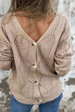 V-Neck Textured Knit Sweater