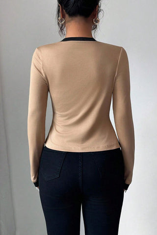 Two-Piece Trimmed Cardigan Set