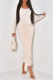 Twist Front Long Sleeve Maxi Dress
