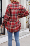 Button-Front Plaid Shirt