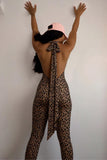 Halter Neck Leopard Print Jumpsuit