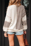 Striped Patchwork Long Sleeve Top