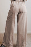 Wide-Leg Casual Pants with Drawstring