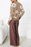 Floral Pattern Button Cardigan