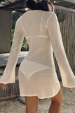 Ring-Detail Long Sleeve Dress