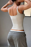Square-Neck Fitted Tank Top