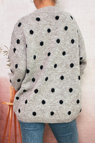 Polka Dot Knit Sweater