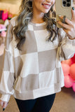 Oversized Checkered Sweater