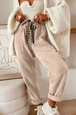 Drawstring Waist Casual Pants