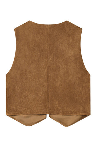 Patterned Tie-Front Vest