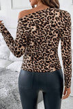 Off-Shoulder Leopard Print Tank Top