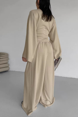 Flowy Wide-Leg Pants Set